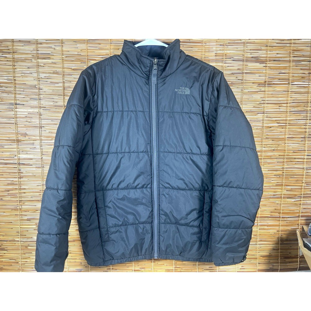 The North Face Boys XL 18/20 Black Puffer Jacket Full Zip Insulated